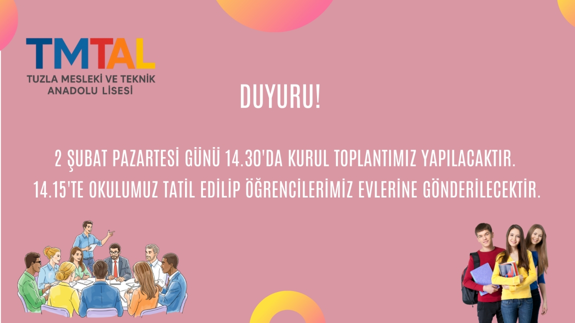 2. Dönem Öğretmenler Kurul Toplantısı